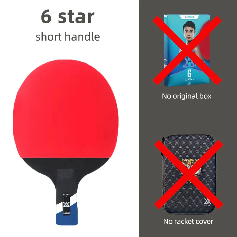 LOKI 9 Star Table Tennis Racket Professional 5+2 Carbon Ping Pong Paddle 6/7/8/9 Star Ultra Offensive with Sticky Rubbers