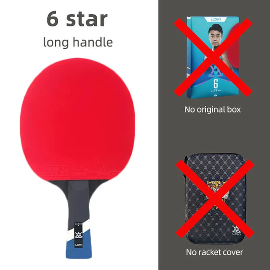 LOKI 9 Star Table Tennis Racket Professional 5+2 Carbon Ping Pong Paddle 6/7/8/9 Star Ultra Offensive with Sticky Rubbers