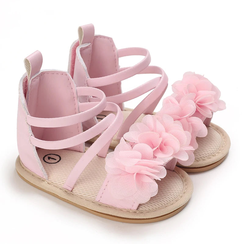 Summer Classic Multiple Pink Baby Sandals Comfortable and Casual Walking Shoes for Girls Aged 0-18 Months