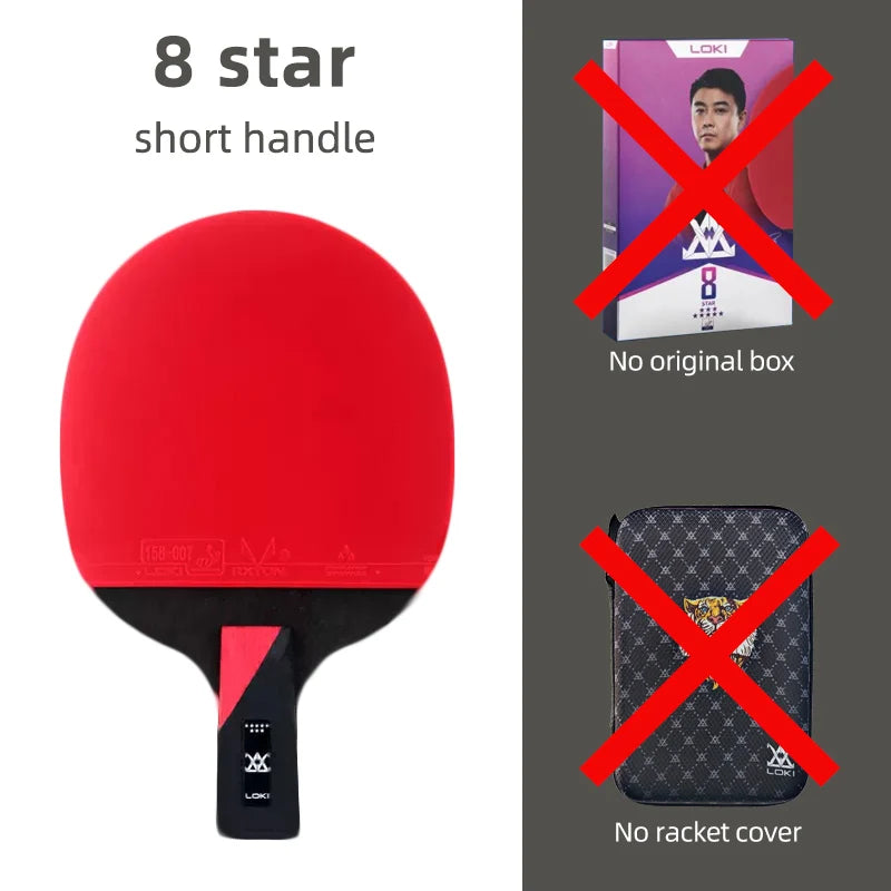 LOKI 9 Star Table Tennis Racket Professional 5+2 Carbon Ping Pong Paddle 6/7/8/9 Star Ultra Offensive with Sticky Rubbers