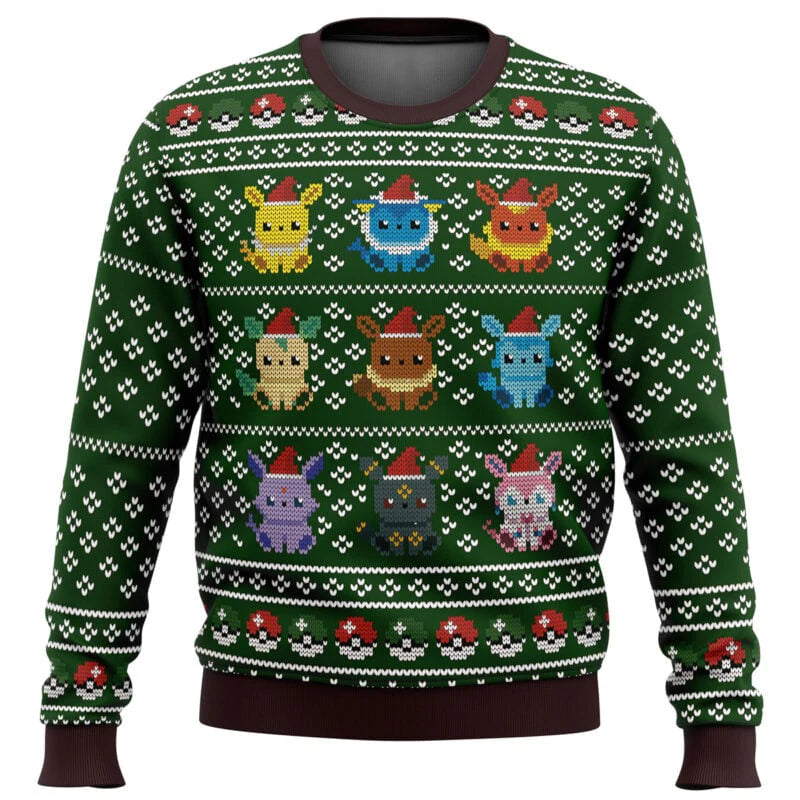 Pocket Monster Ugly New Year Christmas Sweater Gift Santa Claus Pullover Men's 3D Sweatshirt and Top Sale Autumn/Winter Clothing