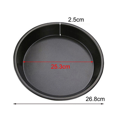 6-10" Non-stick Baking Pan Pizza Pan Black Carbon Steel Baking Pan Pizza Crisping Bacon Mold Microwave Oven Pan Chip Tray Dish