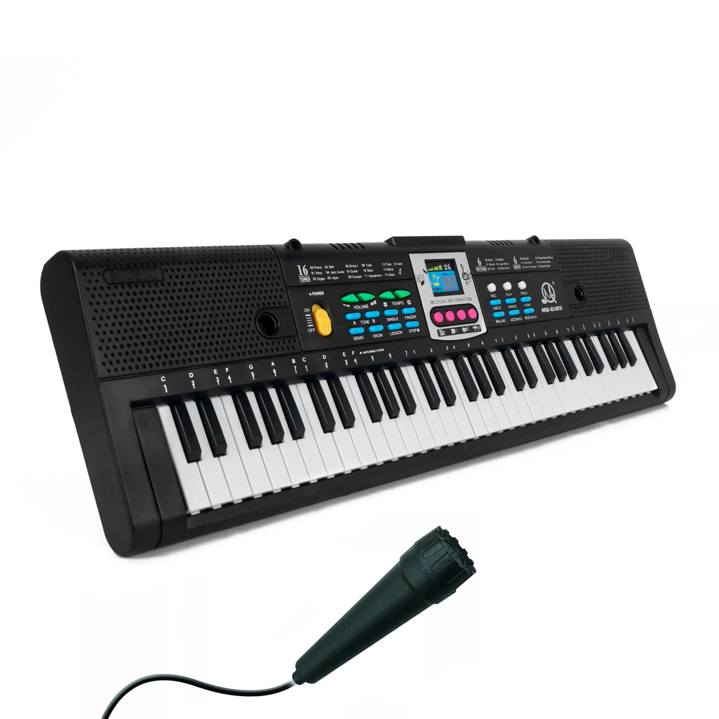 61key Multifunctional Electronic Keyboard Children Digital Electric Piano Microphone Beginner Electronic Keyboard Instrument