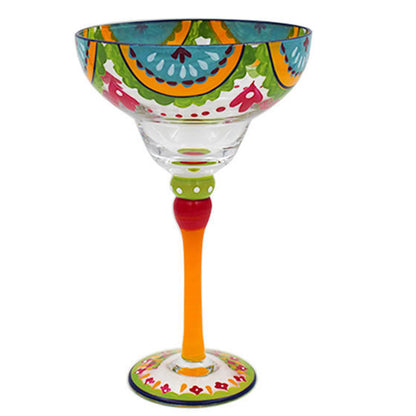 Painted Margarita Wine Glass Crystal Glass Hand-painted Cocktail Glass Alicia Home Goblet for Home Bar Wedding Party Dropship