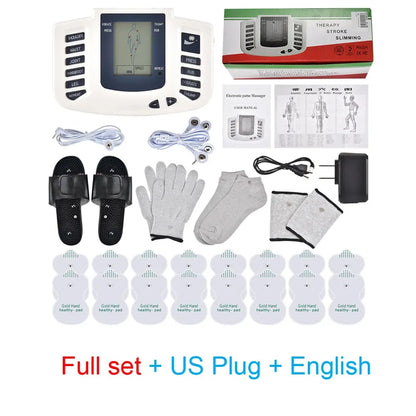 Full Body EMS Tens Muscle Electrostimulator Acupuncture Therapy Massage 16pads Digital Meridian Physiotherapy Apparatus Health