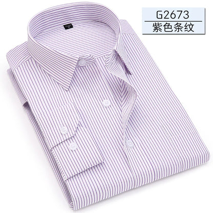 Men Classic Long Sleeve Dress Shirt Regular Pocket Fit Formal Business Work Office Casual Button White Social Shirts S-7XL