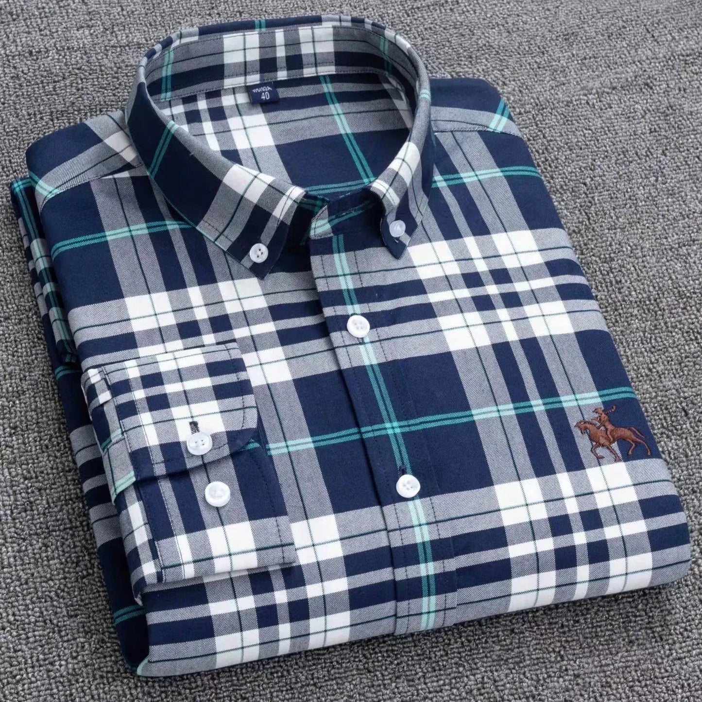 Large size Full Men's Shirts 100% Pure Cotton Oxford business Casual Shirt soft slim fit formal plain shirt Long Sleeve clothes