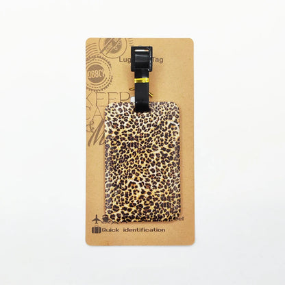 Leopard Print Luggage Label Men Travel Luggage Tag Women Suitcase ID Address Holder Baggage Boarding Portable