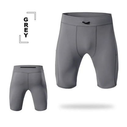 Men Compression Shorts with Pockets Fitness