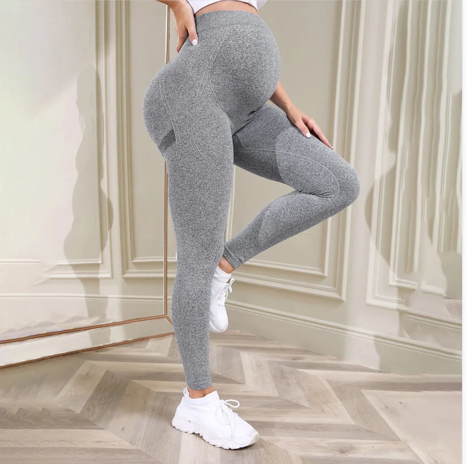 Women's Maternity Leggings Over The Belly Full Length Pregnancy Yoga Pants Active Wear Workout Leggings