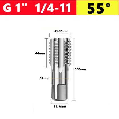 G NPT 55 °/60 ° HSS pipe thread tap 1/8 1/4 3/8 1/2 3/4 1 inch 2 inches, used for internal thread tapping tools in water pipes