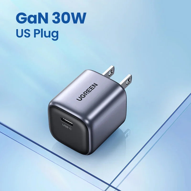 【US Plug】UGREEN GaN 45W 20W USB Charger PD QC 3.0 Fast Charger Quick Charger For iPhone 15 14 Pro Phone Charger for Samsung S24