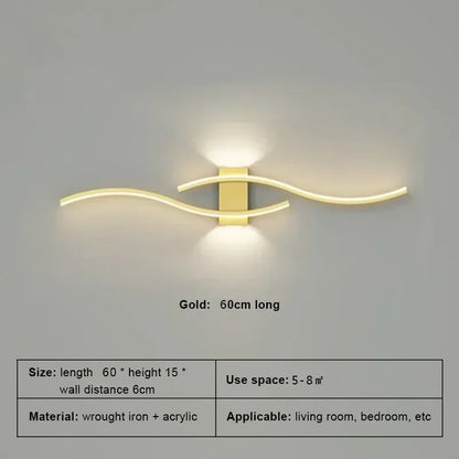 Moder LED Wall Lamp Long Strip led Wall Sconce Living Room TV Background Decor Bedroom Stair Home Indoor Lighting Fixture