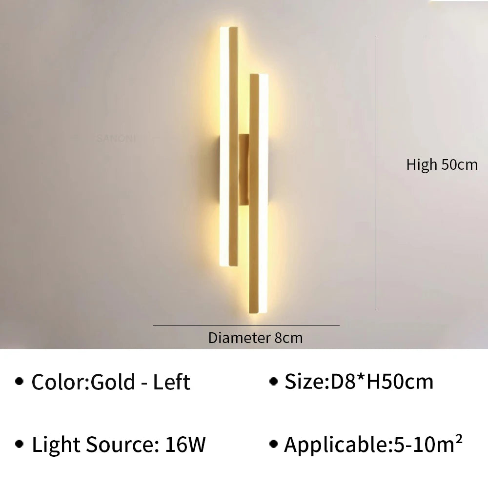 Modern LED Wall Light for Living Room Stairs Bedroom Corridor Wall Sconces Lamp Home Interior Decoration Lighting Fixture