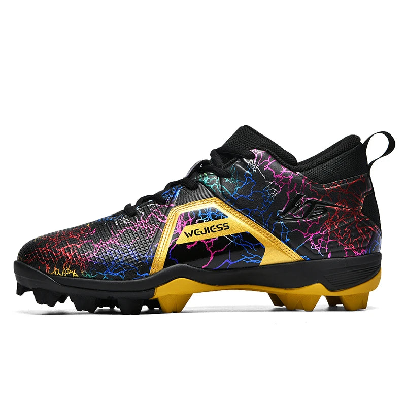 Men's Baseball Shoes Training Long Spikes Softball Shoes Non-slip Cleats And Turf Softball Sneakers Beginners Baseball Sneakers