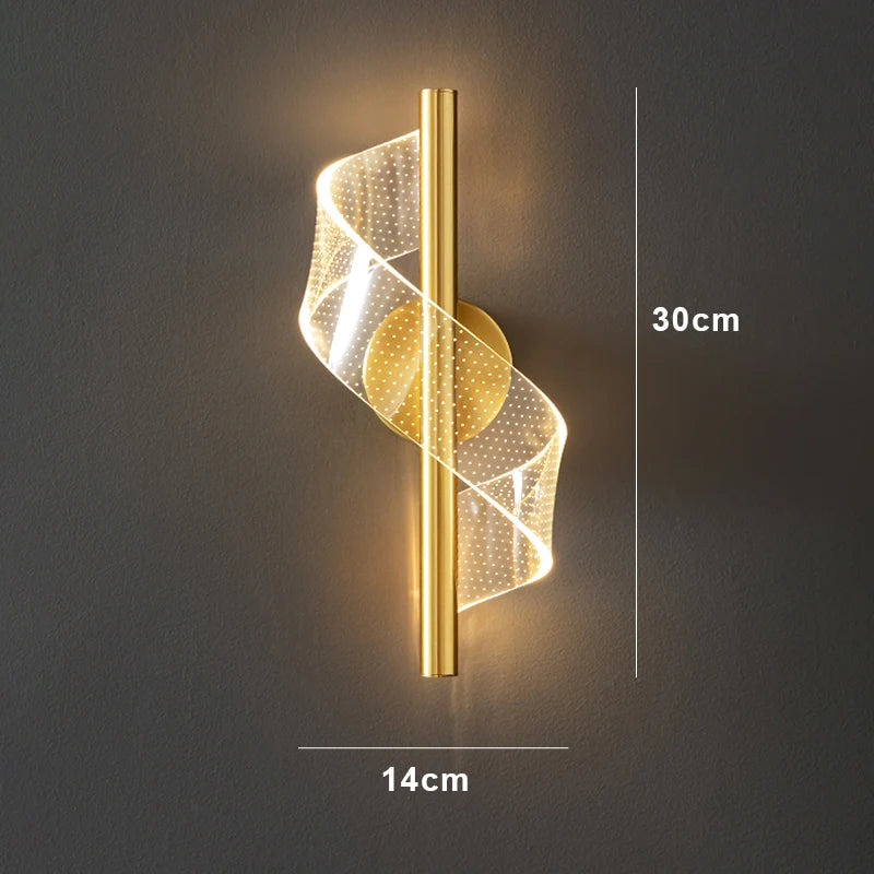 Modern Led Wall Light Nordic Rotation LED Wall Lamp for Living Room Bedroom Bedside Aisle Home Decor Indoor Sconce Lighting