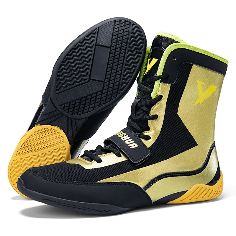 New Pro wrestling and boxing shoes, men's mesh breathable training, flying wrestling boots, lightweight sneakers