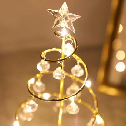 1pcs LED Night Light Mini Christmas Tree Wire Garland Lamp for Kids Home Bedroom Decoration Decor Fairy Light Holiday Lighting