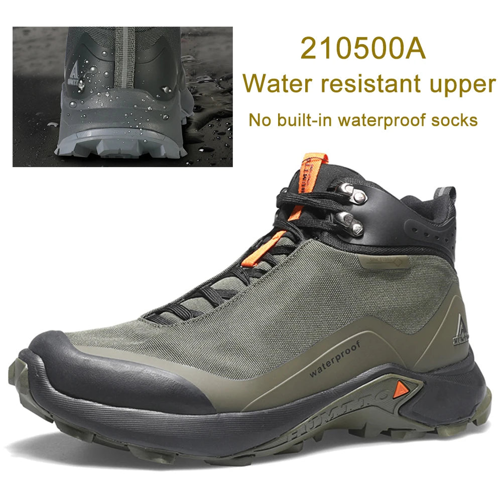 HUMTTO Waterproof Hiking Ankle Boots Winter Sports Trekking Shoes for Men Luxury Designer Outdoor Climbing Hunting Mens Sneakers