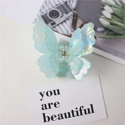 French Retro Butterfly Hair Clips Back Of The Head Hair Claws Sweet Coiled Hairpin Women Lady Girl Headwear Hair Styling Tools