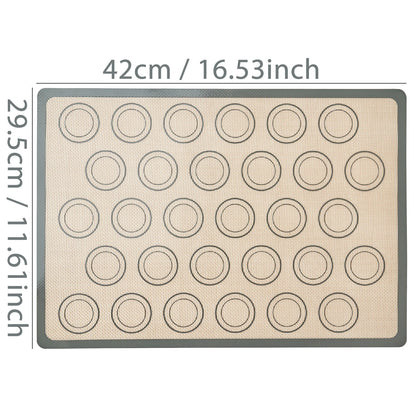 1PC Silicone Baking Mat for Oven, Reusable Non Stick Heat Resistant Bakeware Sheets Liner, Baking Tools for Cookie Macaron Bread