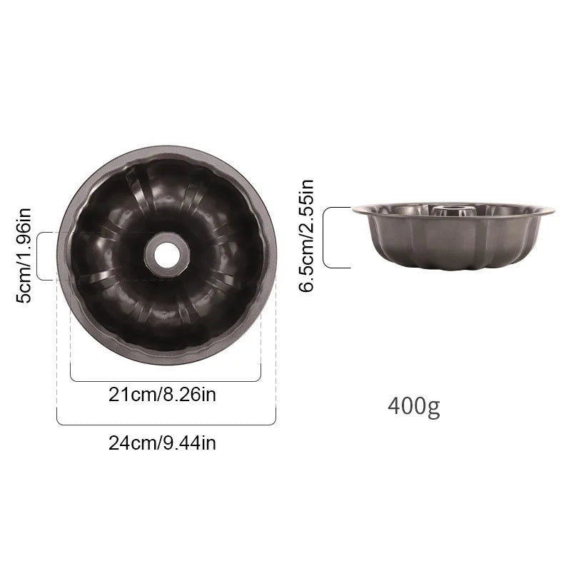 Non-Stick Metal Bake Mould Round Cake Pan Bakeware Carbon Steel Cakes Molds Donut Hollow Mold Kitchen Accessories