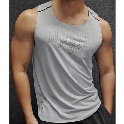 New Men's Running Tank Top Sports Singlet Marathon Sleeveless Running Shirt Athletic Shirts Sportwear Male Tops Quick Dry Vest