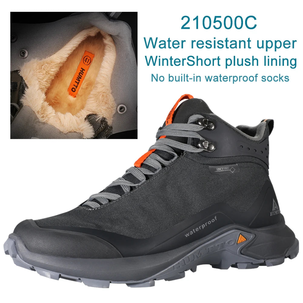 HUMTTO Waterproof Hiking Ankle Boots Winter Sports Trekking Shoes for Men Luxury Designer Outdoor Climbing Hunting Mens Sneakers