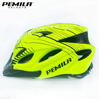 Stripe Ultralight Road Mountain Bike Helmet With Sun Visor Ultralight DH MTB Bicycle Helmet Outdoor Sports Riding Cycling Helmet