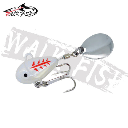 WALK FISH 1PCS New Metal Mini VIB With Spoon Fishing Lure 10g 2.1cm Fishing Tackle Pin Crankbait Vibration Spinner Sinking Bait