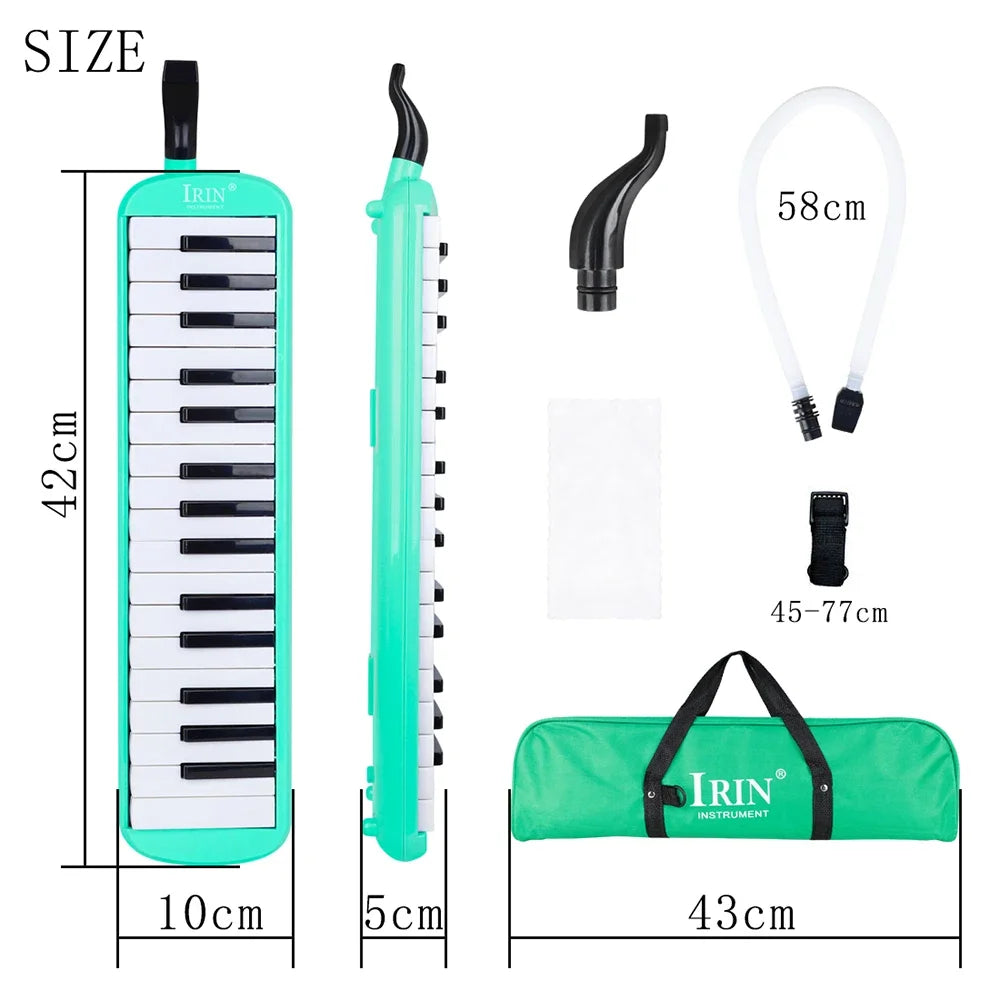 IRIN Melodica 32/37 Keys Piano Keyboard Mouth Organ Harmonica Musical Instrument Beginner Children Educational Gift Melodica