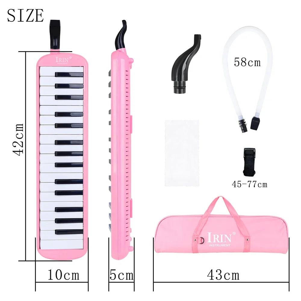 IRIN Melodica 32/37 Keys Piano Keyboard Mouth Organ Harmonica Musical Instrument Beginner Children Educational Gift Melodica