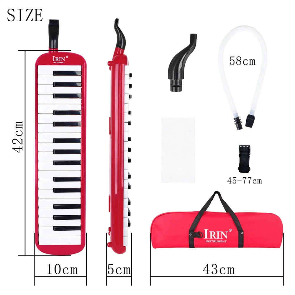 IRIN Melodica 32/37 Keys Piano Keyboard Mouth Organ Harmonica Musical Instrument Beginner Children Educational Gift Melodica