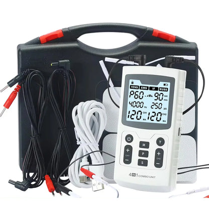 Electric Muscle Therapy Stimulator High-Frequency Interferential Physiotherapy Device IFT RUSS TENS EMS Adjustable Body Massage