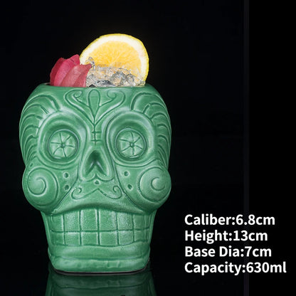 Hawaii Ceramic Tiki Mug Creative Cocktail Cup Easter Island Tiki Mugs Halloween Gift for Bar Tool