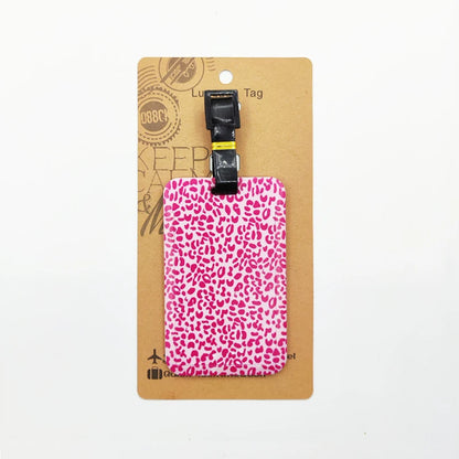 Leopard Print Luggage Label Men Travel Luggage Tag Women Suitcase ID Address Holder Baggage Boarding Portable