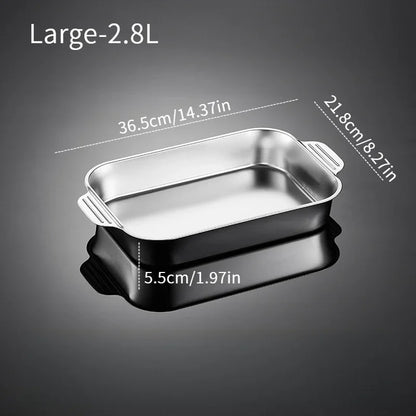 Deep Baking Sheet Stainless Steel Roasting Pan Non-Stick Grilling Trays Oven Accessories Baking Tools Kitchen Accessories