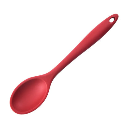 Long Handle Silicone Soup Ladle Colander Kitchen Salad Mixing Spoon Children Tablespoons Rice Porridge Scoop Cooking Utensils