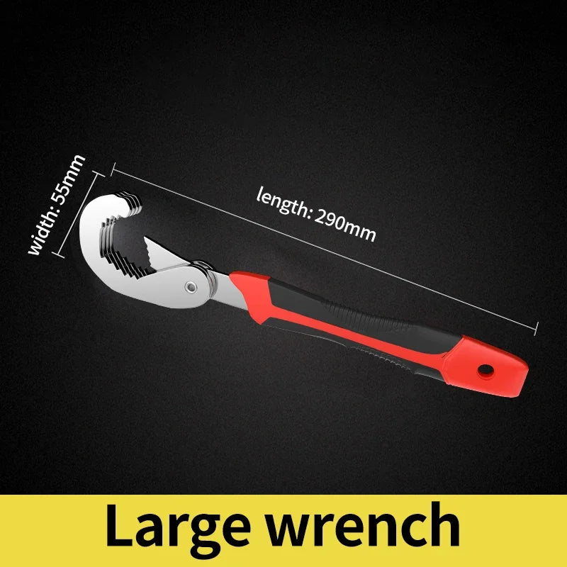 Adjustable Open End Double Wrench Multifunctional Universal Pipeline High Carbon Steel Wrench Set Manual Hardware Grip Tool