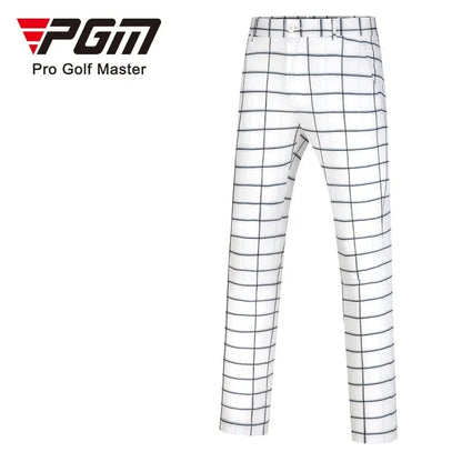 Men's PGM Stretchy Long Plaid Golf Pants