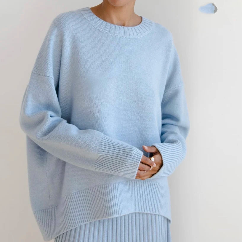 Hirsionsan Oversized Cashmere Autumn Winter Sweater Women Fashion Basic Knitted Pullover Chic Soft Loose Casual Female Jumper