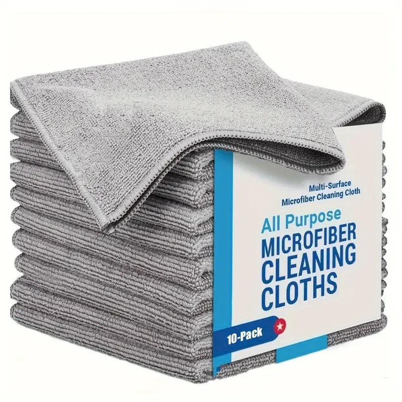 1/50pcs Gray Bamboo Charcoal Thickened Super Absorbent Dishcloth Oil Resistant Kitchen Wipes Microfiber Cleaning Cloths