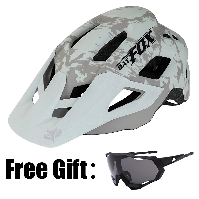 BATFOX Summer New Mountain Bike Helmet with Porous Ventilation and Breathable Safety Helmet Riding Equipment