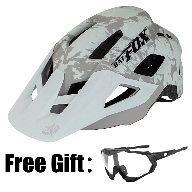 BATFOX Summer New Mountain Bike Helmet with Porous Ventilation and Breathable Safety Helmet Riding Equipment