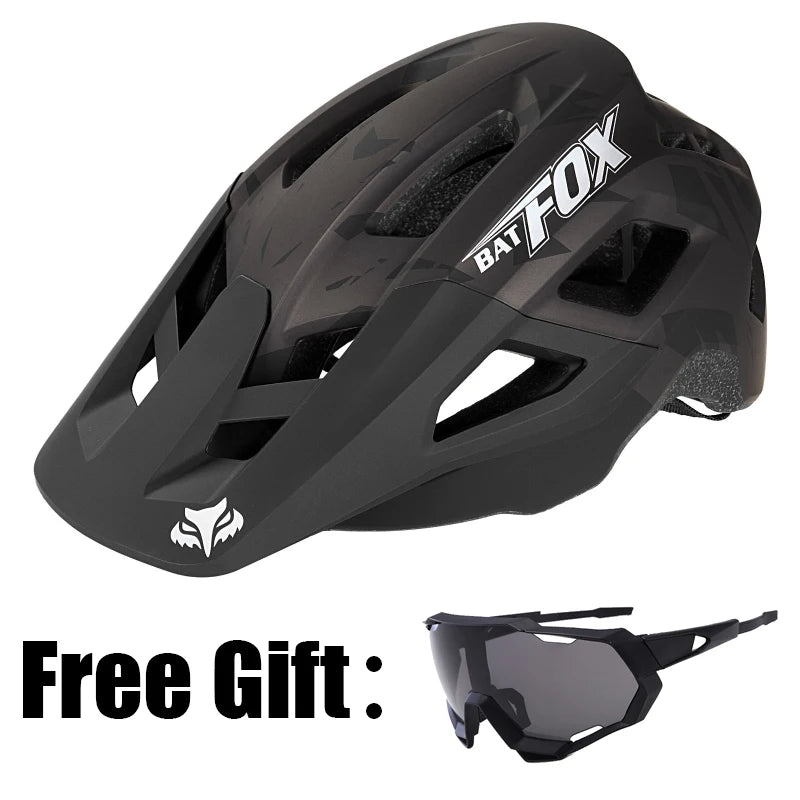 BATFOX Summer New Mountain Bike Helmet with Porous Ventilation and Breathable Safety Helmet Riding Equipment