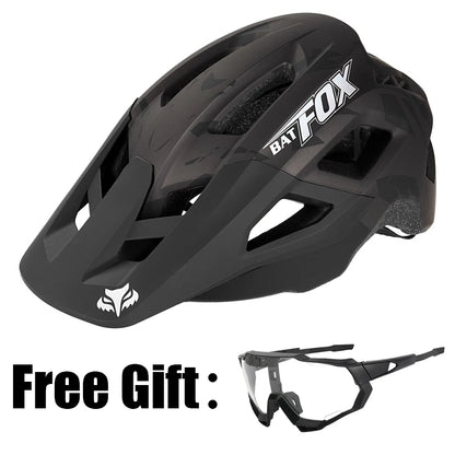 BATFOX Summer New Mountain Bike Helmet with Porous Ventilation and Breathable Safety Helmet Riding Equipment