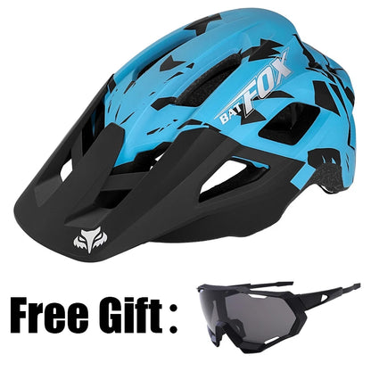 BATFOX Summer New Mountain Bike Helmet with Porous Ventilation and Breathable Safety Helmet Riding Equipment