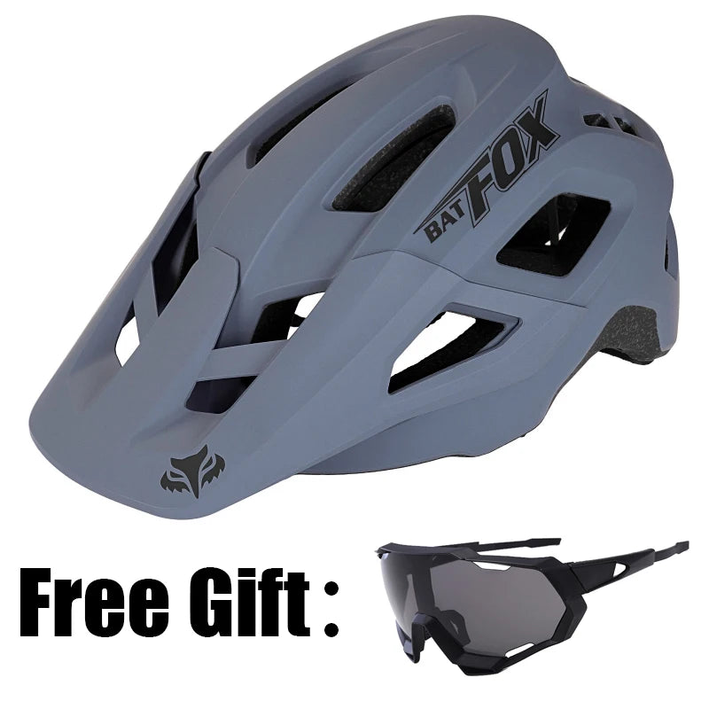 BATFOX Summer New Mountain Bike Helmet with Porous Ventilation and Breathable Safety Helmet Riding Equipment