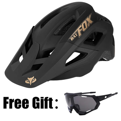 BATFOX Summer New Mountain Bike Helmet with Porous Ventilation and Breathable Safety Helmet Riding Equipment