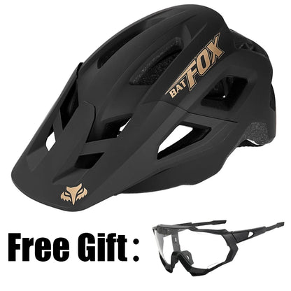 BATFOX Summer New Mountain Bike Helmet with Porous Ventilation and Breathable Safety Helmet Riding Equipment